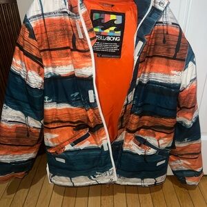 Billabong Orange and Multicolor Jacket